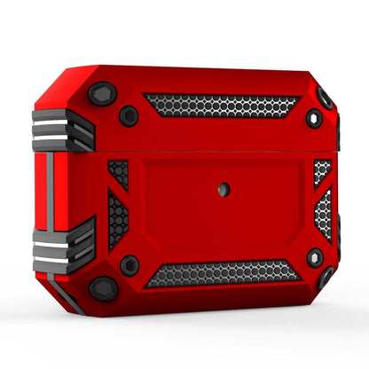 Iron Man Four-corner Shockproof Earphone Protective Cover For AirPods Pro(Red) - For AirPods Pro by buy2fix | Online Shopping UK | buy2fix