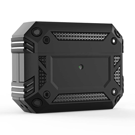 Iron Man Four-corner Shockproof Earphone Protective Cover For AirPods Pro(Black) - For AirPods Pro by buy2fix | Online Shopping UK | buy2fix