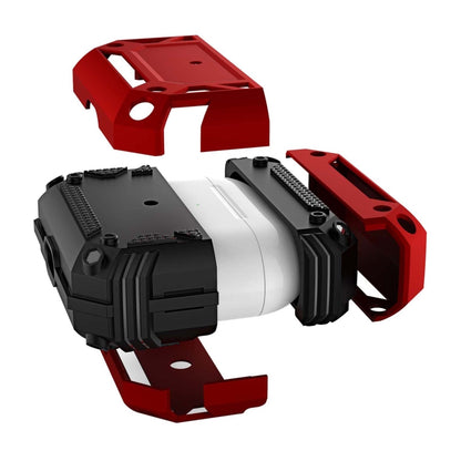 Iron Man Four-corner Shockproof Earphone Protective Cover For AirPods Pro(Red) - For AirPods Pro by buy2fix | Online Shopping UK | buy2fix