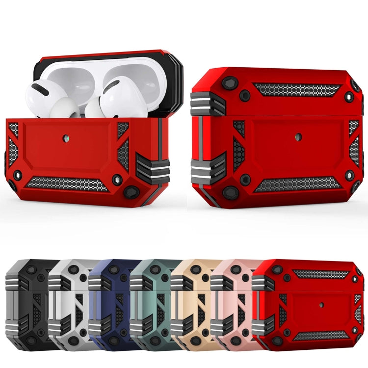 Iron Man Four-corner Shockproof Earphone Protective Cover For AirPods Pro(Gold) - For AirPods Pro by buy2fix | Online Shopping UK | buy2fix