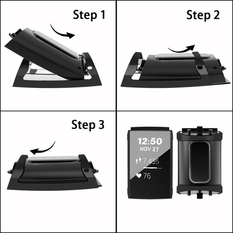For Fitbit Charge 3 / 4 Full Coverage Plating TPU Watch Case(Black) - Watch Bands by buy2fix | Online Shopping UK | buy2fix