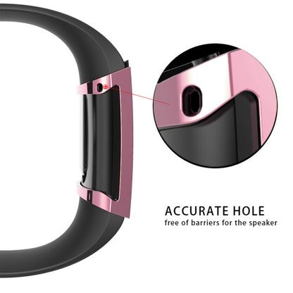 For Fitbit Charge 3 / 4 Full Coverage Plating TPU Watch Case(Pink) - Watch Bands by buy2fix | Online Shopping UK | buy2fix