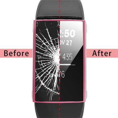 For Fitbit Charge 3 / 4 Full Coverage Plating TPU Watch Case(Pink) - Watch Bands by buy2fix | Online Shopping UK | buy2fix