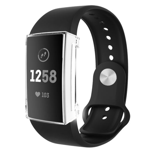 For Fitbit Charge 3 / 4 Full Coverage Plating TPU Watch Case(Transparent) - Watch Bands by buy2fix | Online Shopping UK | buy2fix