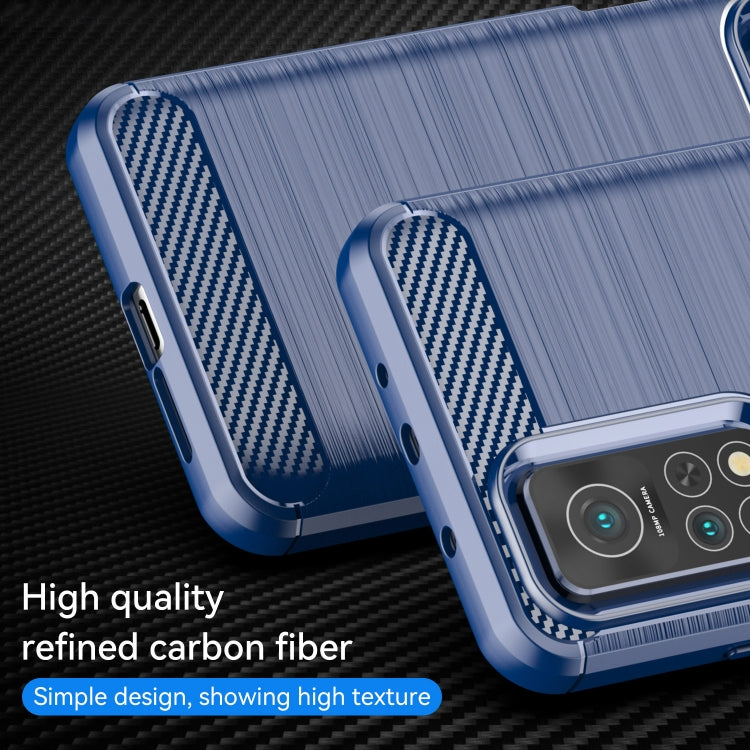 For Xiaomi Mi 10T Pro 5G Brushed Texture Carbon Fiber TPU Case(Navy Blue) - Xiaomi Cases by buy2fix | Online Shopping UK | buy2fix