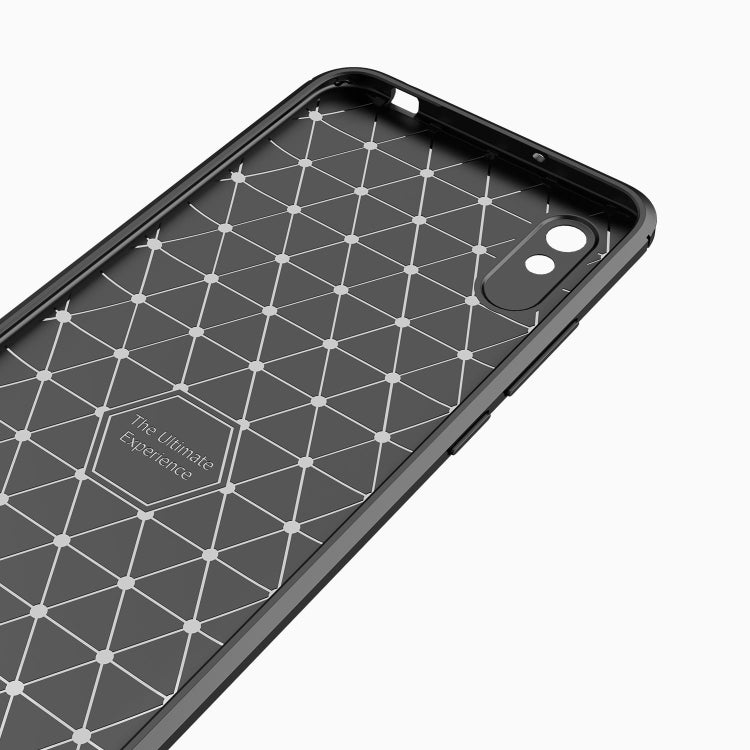For Xiaomi Redmi 9A Brushed Texture Carbon Fiber TPU Case(Black) - Xiaomi Cases by buy2fix | Online Shopping UK | buy2fix