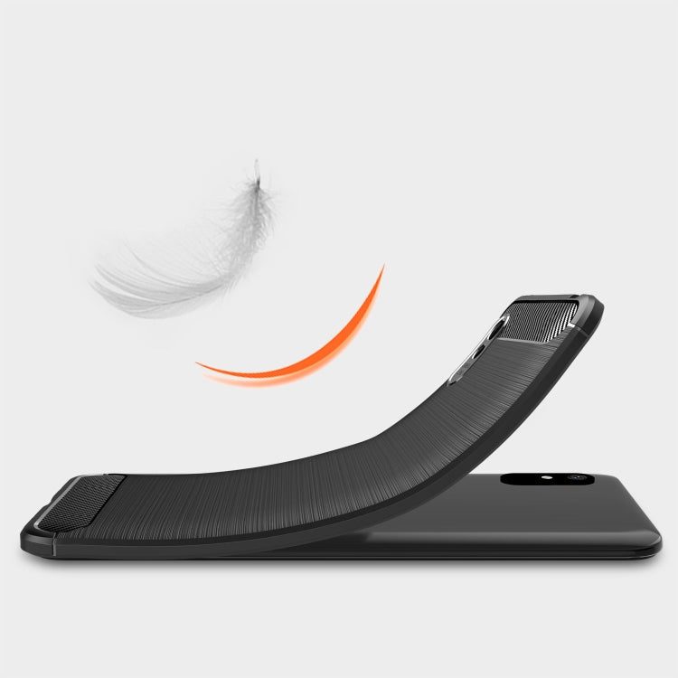 For Xiaomi Redmi 9A Brushed Texture Carbon Fiber TPU Case(Black) - Xiaomi Cases by buy2fix | Online Shopping UK | buy2fix