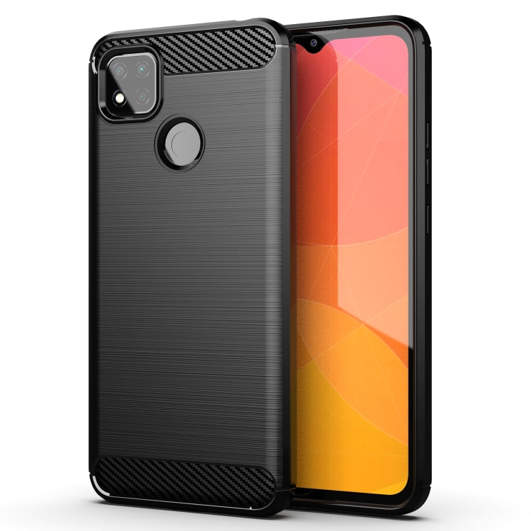 For Xiaomi Redmi 9C Brushed Texture Carbon Fiber TPU Case(Black) - Xiaomi Cases by buy2fix | Online Shopping UK | buy2fix