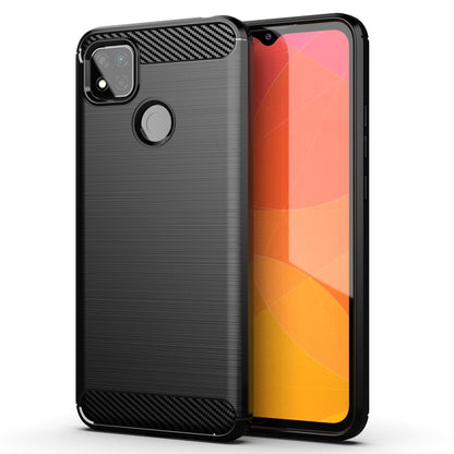 For Xiaomi Redmi 9C Brushed Texture Carbon Fiber TPU Case(Black) - Xiaomi Cases by buy2fix | Online Shopping UK | buy2fix