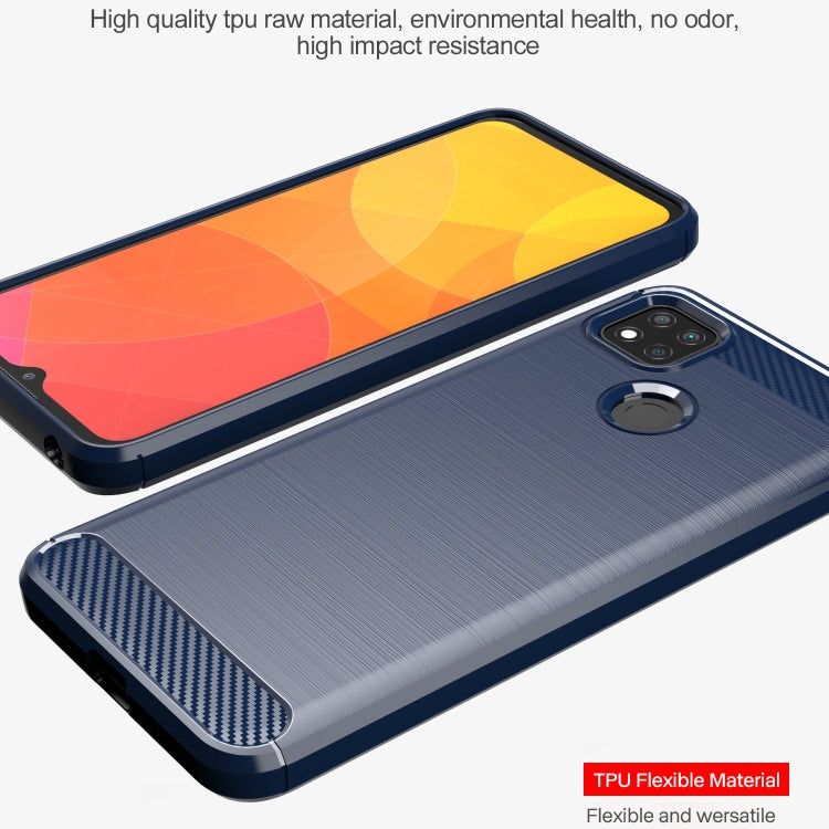 For Xiaomi Redmi 9C Brushed Texture Carbon Fiber TPU Case(Black) - Xiaomi Cases by buy2fix | Online Shopping UK | buy2fix