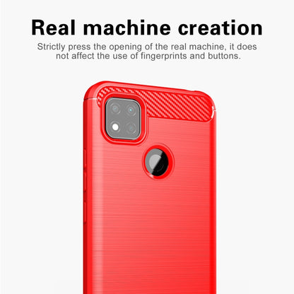 For Xiaomi Redmi 9C Brushed Texture Carbon Fiber TPU Case(Black) - Xiaomi Cases by buy2fix | Online Shopping UK | buy2fix