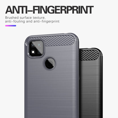 For Xiaomi Redmi 9C Brushed Texture Carbon Fiber TPU Case(Black) - Xiaomi Cases by buy2fix | Online Shopping UK | buy2fix
