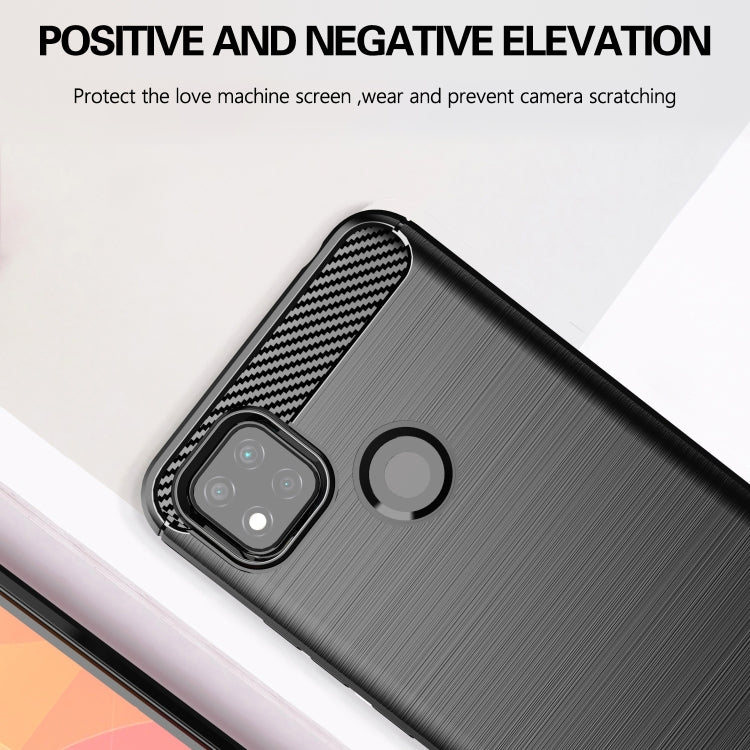 For Xiaomi Redmi 9C Brushed Texture Carbon Fiber TPU Case(Black) - Xiaomi Cases by buy2fix | Online Shopping UK | buy2fix