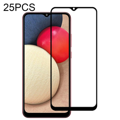 For Samsung Galaxy A02s 25 PCS Full Glue Full Screen Tempered Glass Film - Galaxy Tempered Glass by buy2fix | Online Shopping UK | buy2fix