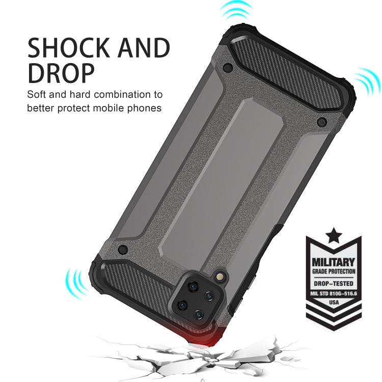 For Samsung Galaxy A12 Magic Armor TPU + PC Combination Case(Navy Blue) by buy2fix