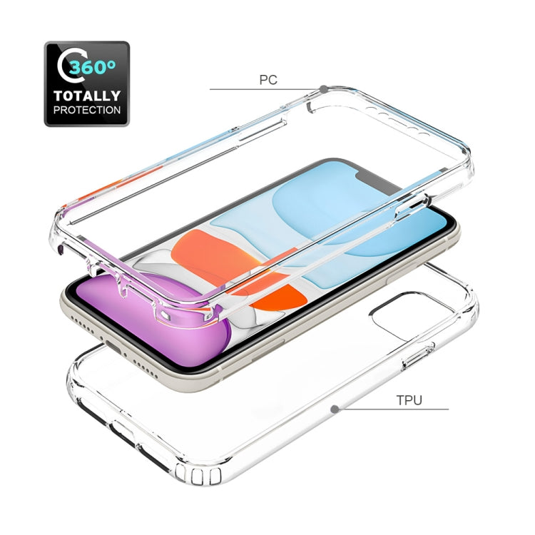 For iPhone 11 Shockproof  High Transparency Two-color Gradual Change PC+TPU Candy Colors Protective Case (Black) - iPhone 11 Cases by buy2fix | Online Shopping UK | buy2fix