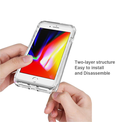 For iPhone SE 2022 / SE 2020 / 8 / 7 Shockproof  High Transparency Two-color Gradual Change PC+TPU Candy Colors Protective Case(Blue) - iPhone SE 2022 / 2020 / 8 / 7 Cases by buy2fix | Online Shopping UK | buy2fix