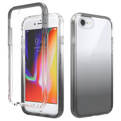 Shockproof  High Transparency Two-color Gradual Change PC+TPU Candy Colors Protective Case For iPhone 6 / 6s(Black) - More iPhone Cases by buy2fix | Online Shopping UK | buy2fix