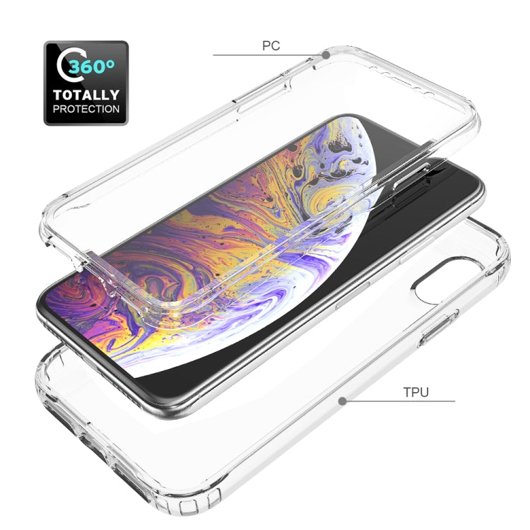 For iPhone X / XS Shockproof  High Transparency Two-color Gradual Change PC+TPU Candy Colors Protective Case(Black) - More iPhone Cases by buy2fix | Online Shopping UK | buy2fix
