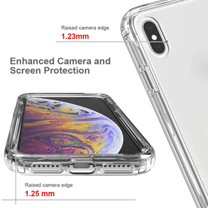 For iPhone X / XS Shockproof  High Transparency Two-color Gradual Change PC+TPU Candy Colors Protective Case(Black) - More iPhone Cases by buy2fix | Online Shopping UK | buy2fix