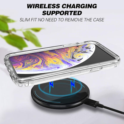 For iPhone X / XS Shockproof  High Transparency Two-color Gradual Change PC+TPU Candy Colors Protective Case(Black) - More iPhone Cases by buy2fix | Online Shopping UK | buy2fix