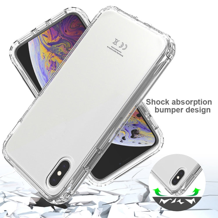 For iPhone X / XS Shockproof  High Transparency Two-color Gradual Change PC+TPU Candy Colors Protective Case(Black) - More iPhone Cases by buy2fix | Online Shopping UK | buy2fix