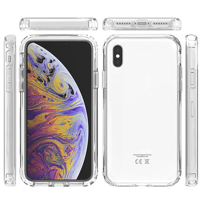 For iPhone X / XS Shockproof  High Transparency Two-color Gradual Change PC+TPU Candy Colors Protective Case(Transparent) - More iPhone Cases by buy2fix | Online Shopping UK | buy2fix