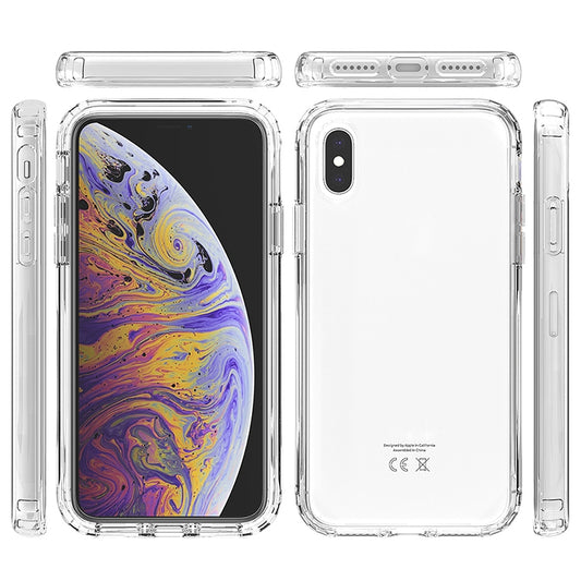 For iPhone X / XS Shockproof  High Transparency Two-color Gradual Change PC+TPU Candy Colors Protective Case(Transparent) - More iPhone Cases by buy2fix | Online Shopping UK | buy2fix
