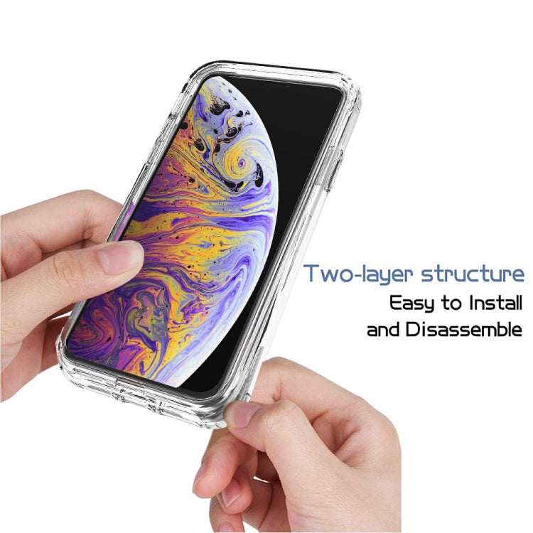 For iPhone X / XS Shockproof  High Transparency Two-color Gradual Change PC+TPU Candy Colors Protective Case(Transparent) - More iPhone Cases by buy2fix | Online Shopping UK | buy2fix