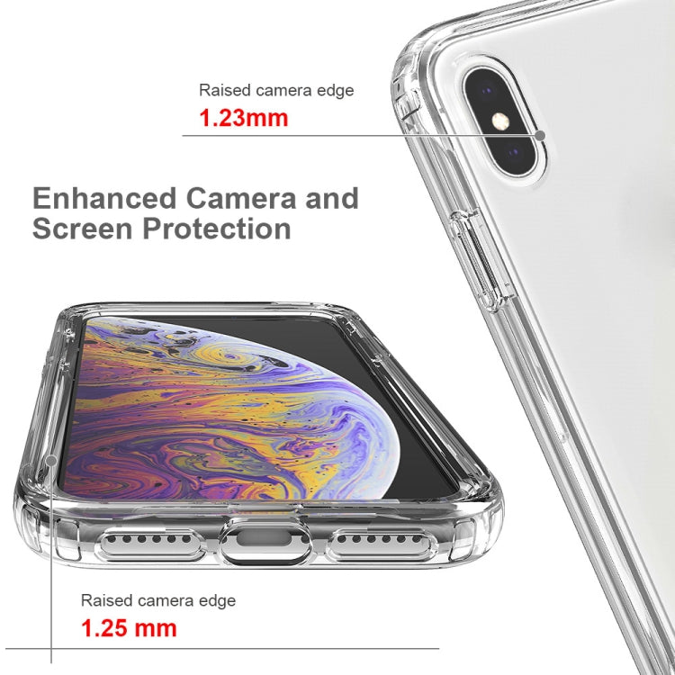 For iPhone X / XS Shockproof  High Transparency Two-color Gradual Change PC+TPU Candy Colors Protective Case(Transparent) - More iPhone Cases by buy2fix | Online Shopping UK | buy2fix
