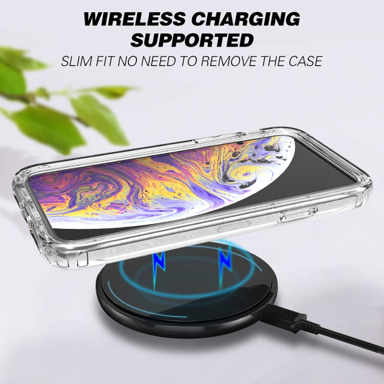 For iPhone X / XS Shockproof  High Transparency Two-color Gradual Change PC+TPU Candy Colors Protective Case(Transparent) - More iPhone Cases by buy2fix | Online Shopping UK | buy2fix
