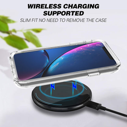 For iPhone XR Shockproof  High Transparency Two-color Gradual Change PC+TPU Candy Colors Protective Case(Black) - More iPhone Cases by buy2fix | Online Shopping UK | buy2fix