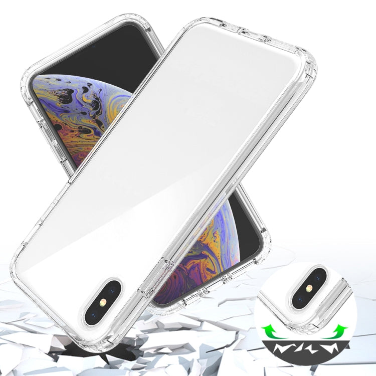 For iPhone XS Max Shockproof  High Transparency Two-color Gradual Change PC+TPU Candy Colors Protective Case(Black) - More iPhone Cases by buy2fix | Online Shopping UK | buy2fix