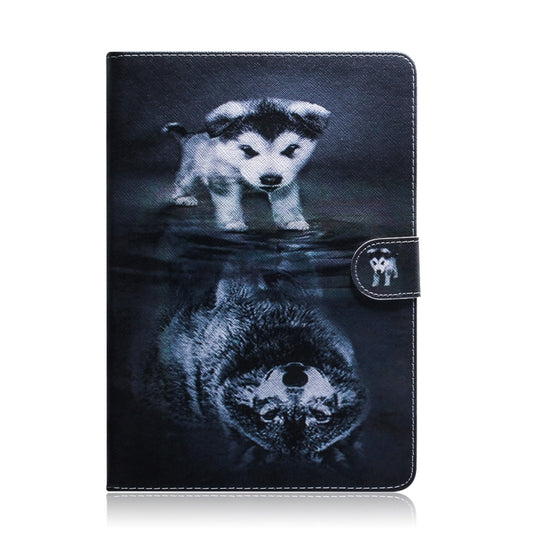 For Lenovo Tab M10 FHD REL TB-X605 Coloured Drawing Horizontal Flip Leather Case with Holder & Card Slots & Wallet(Wolf and Dog) - Lenovo by buy2fix | Online Shopping UK | buy2fix