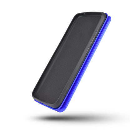 For Motorola Moto G9 Power Carbon Fiber Texture Horizontal Flip TPU + PC + PU Leather Case with Card Slot(Blue) - Motorola Cases by buy2fix | Online Shopping UK | buy2fix