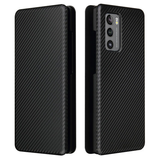 For LG Wing 5G Carbon Fiber Texture Horizontal Flip TPU + PC + PU Leather Case with Card Slot(Black) - LG Cases by buy2fix | Online Shopping UK | buy2fix