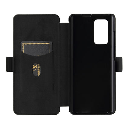 For LG Wing 5G with Buckle Carbon Fiber Texture Horizontal Flip TPU + PC + PU Leather Case with Card Slot(Black) - LG Cases by buy2fix | Online Shopping UK | buy2fix