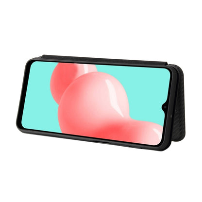 For Samsung Galaxy A32 5G Carbon Fiber Texture Horizontal Flip TPU + PC + PU Leather Case with Card Slot(Black) by buy2fix