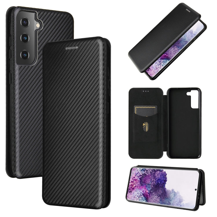 For Samsung Galaxy S30 Carbon Fiber Texture Horizontal Flip TPU + PC + PU Leather Case with Card Slot(Black) by buy2fix