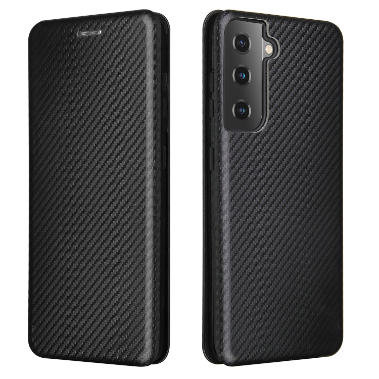 For Samsung Galaxy S30 Carbon Fiber Texture Horizontal Flip TPU + PC + PU Leather Case with Card Slot(Black) by buy2fix