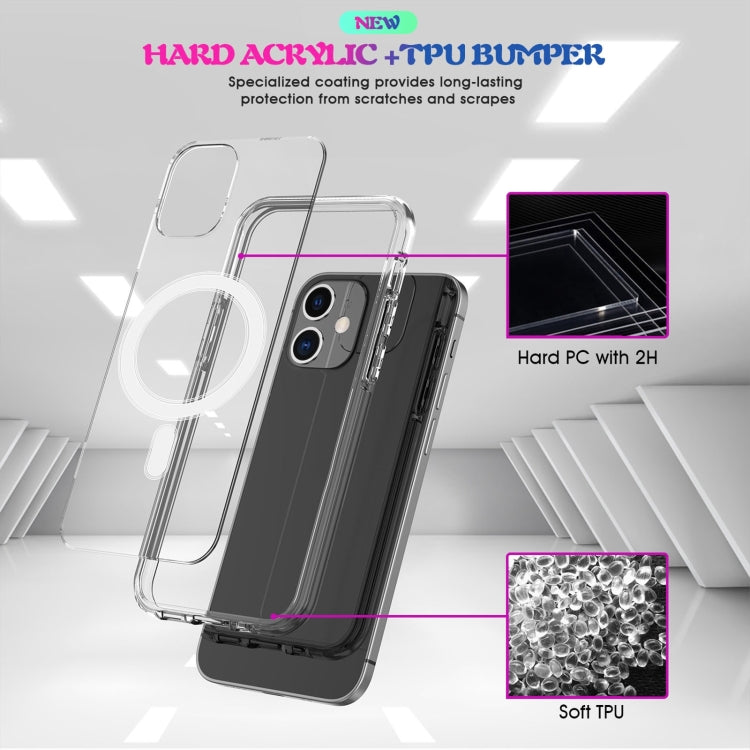 For iPhone X / XS Magsafe Case Simple Magnetic Ring All-inclusive Clear Crystal Acrylic PC +TPU Shockproof Case(Transparent) - More iPhone Cases by buy2fix | Online Shopping UK | buy2fix
