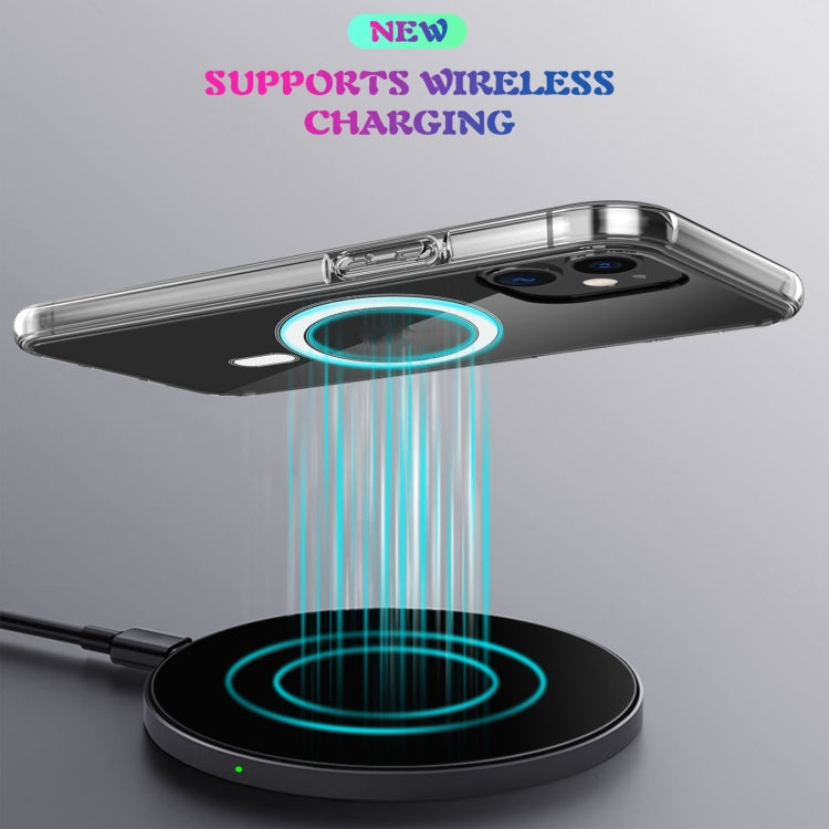 For iPhone X / XS Magsafe Case Simple Magnetic Ring All-inclusive Clear Crystal Acrylic PC +TPU Shockproof Case(Transparent) - More iPhone Cases by buy2fix | Online Shopping UK | buy2fix