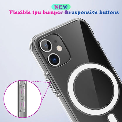 For iPhone X / XS Magsafe Case Simple Magnetic Ring All-inclusive Clear Crystal Acrylic PC +TPU Shockproof Case(Transparent) - More iPhone Cases by buy2fix | Online Shopping UK | buy2fix