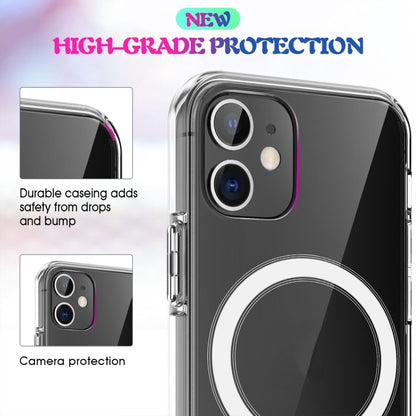 For iPhone XS Max Magsafe Case Simple Magnetic Ring All-inclusive Clear Crystal Acrylic PC +TPU Shockproof Case(Transparent) - More iPhone Cases by buy2fix | Online Shopping UK | buy2fix