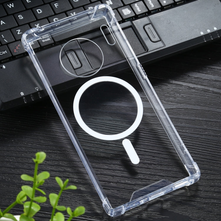 For Huawei Mate 30 Magsafe Case Clear Four-corner Airbag Shockproof PC + TPU Case with Magnetic(Transparent) - Huawei Cases by buy2fix | Online Shopping UK | buy2fix