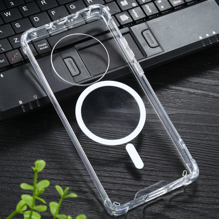For Huawei Mate 40 Magsafe Case Clear Four-corner Airbag Shockproof PC + TPU Case with Magnetic(Transparent) - Huawei Cases by buy2fix | Online Shopping UK | buy2fix