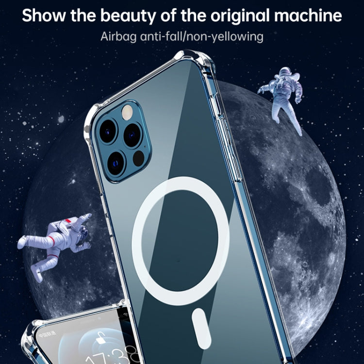 For Huawei P40 Magsafe Case Clear Four-corner Airbag Shockproof PC + TPU Case with Magnetic(Transparent) by buy2fix