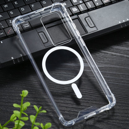 For Huawei P40 Pro Magsafe Case Clear Four-corner Airbag Shockproof PC + TPU Case with Magnetic(Transparent) - Huawei Cases by buy2fix | Online Shopping UK | buy2fix