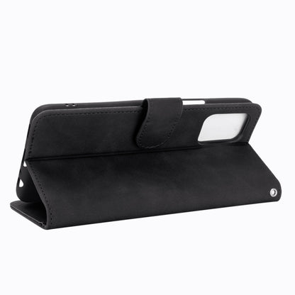 For LG K52 / K62 Solid Color Skin Feel Magnetic Buckle Horizontal Flip Calf Texture PU Leather Case with Holder & Card Slots & Wallet(Black) - LG Cases by buy2fix | Online Shopping UK | buy2fix