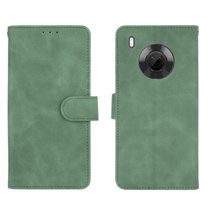 For Huawei Y9a Solid Color Skin Feel Magnetic Buckle Horizontal Flip Calf Texture PU Leather Case with Holder & Card Slots & Wallet(Green) - Huawei Cases by buy2fix | Online Shopping UK | buy2fix